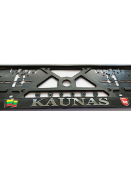 Номерная рамка с рельефным знаком KAUNAS с литовским гербом Витиса и флагом